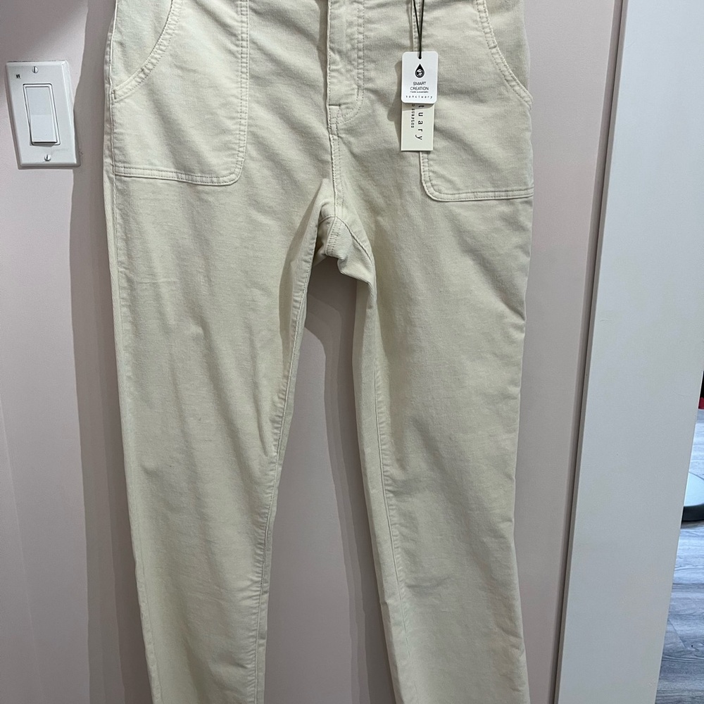 Sanctuary Cream Fine Corduroy Boot Cut Pants